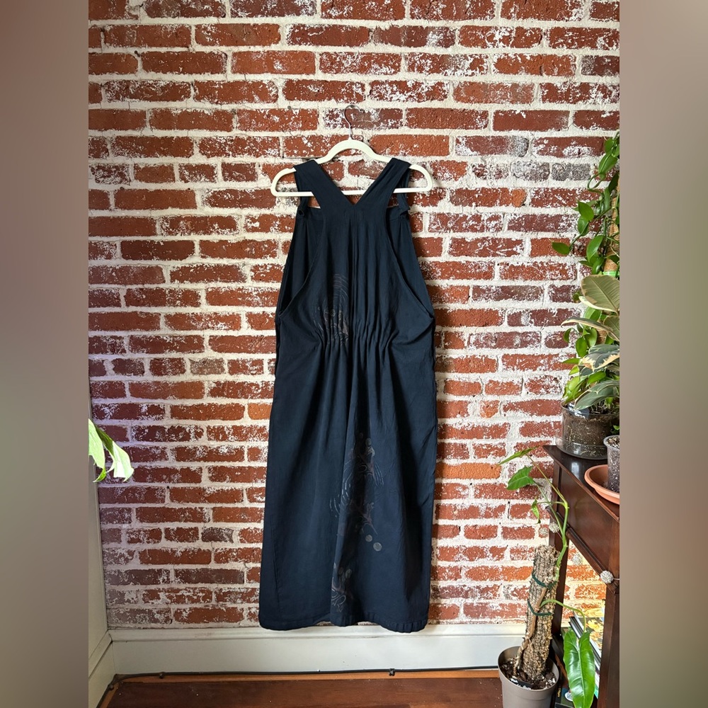 90s Blue Fish Hand Painted Dress by Jennifer Barclay - Picture 9 of 10